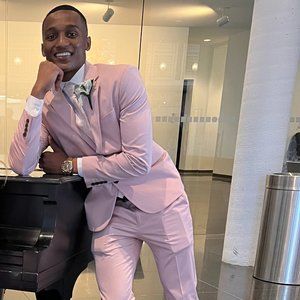 Mens Express Pink Suit Size Small